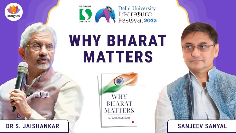 Read more about the article Why Bharat Matters | S. Jaishankar | Sanjeev Sanyal | Delhi University Literature Fest 2025 | SRCC